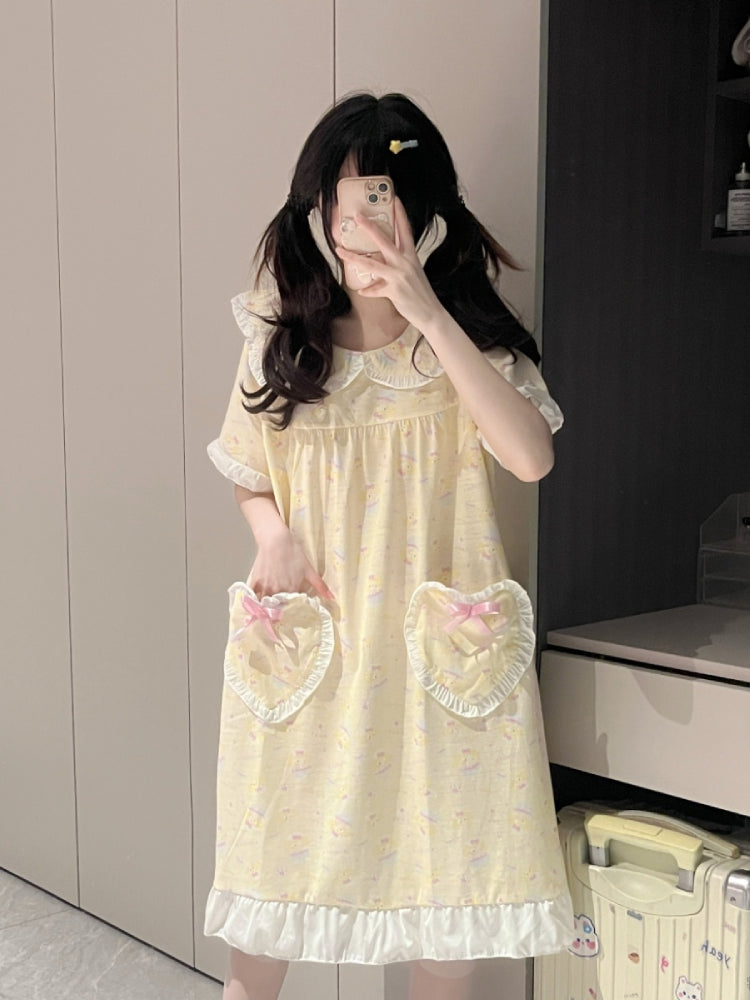 Sugar Sweet Ruffle Sleeve Nightgown-ntbhshop