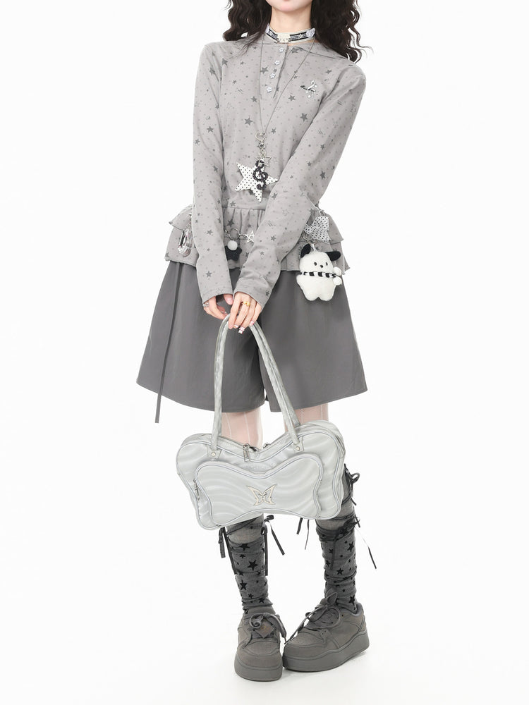 Starlit Dots Peplum Hoodies-Outerwear-ntbhshop