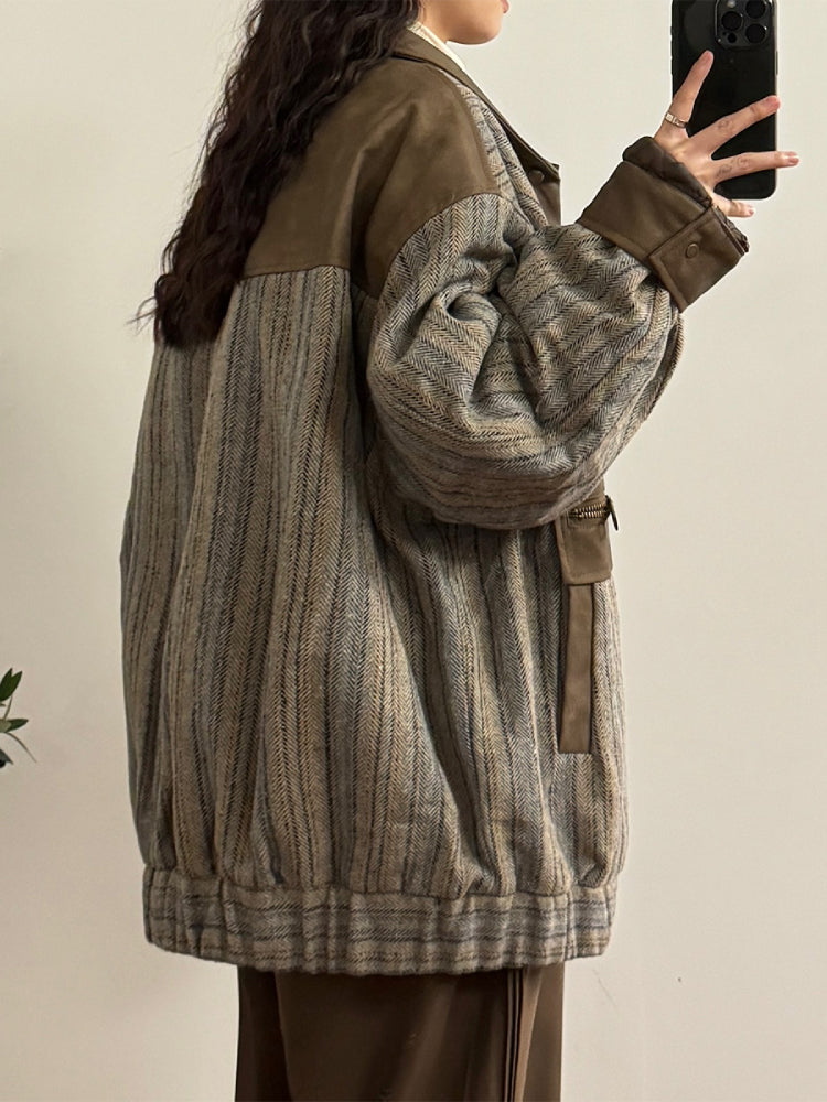 Herringbone Wanderer Patch Cargo Jacket-ntbhshop