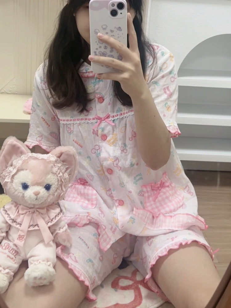 Cloudy Candy Muslin Pajamas Set-ntbhshop