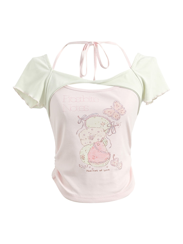 Frostbite Notes Halter Top-Tops-ntbhshop