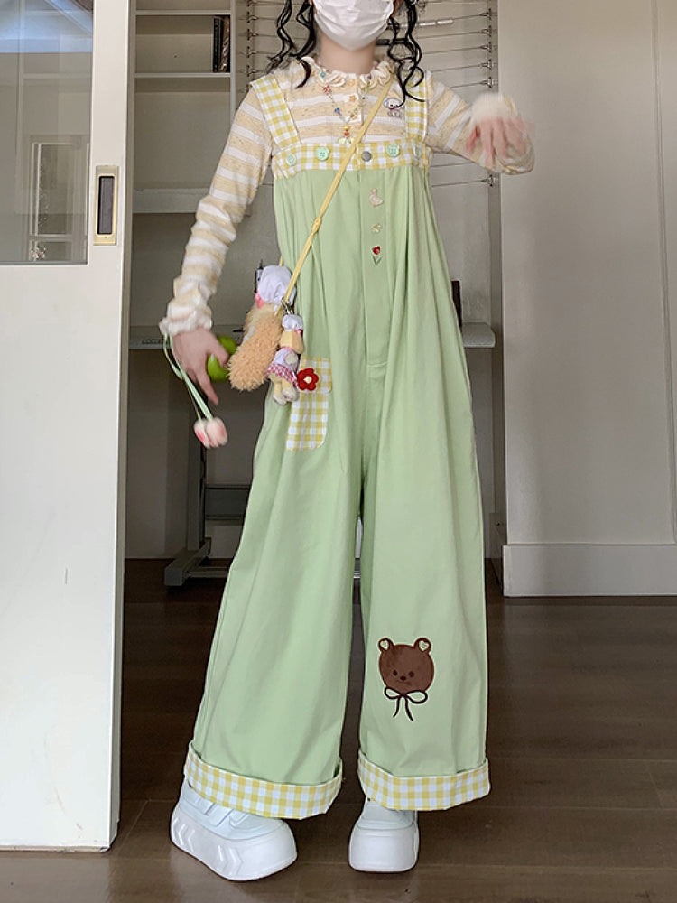 Whimsy Adventure Plaid Overall Pants-ntbhshop