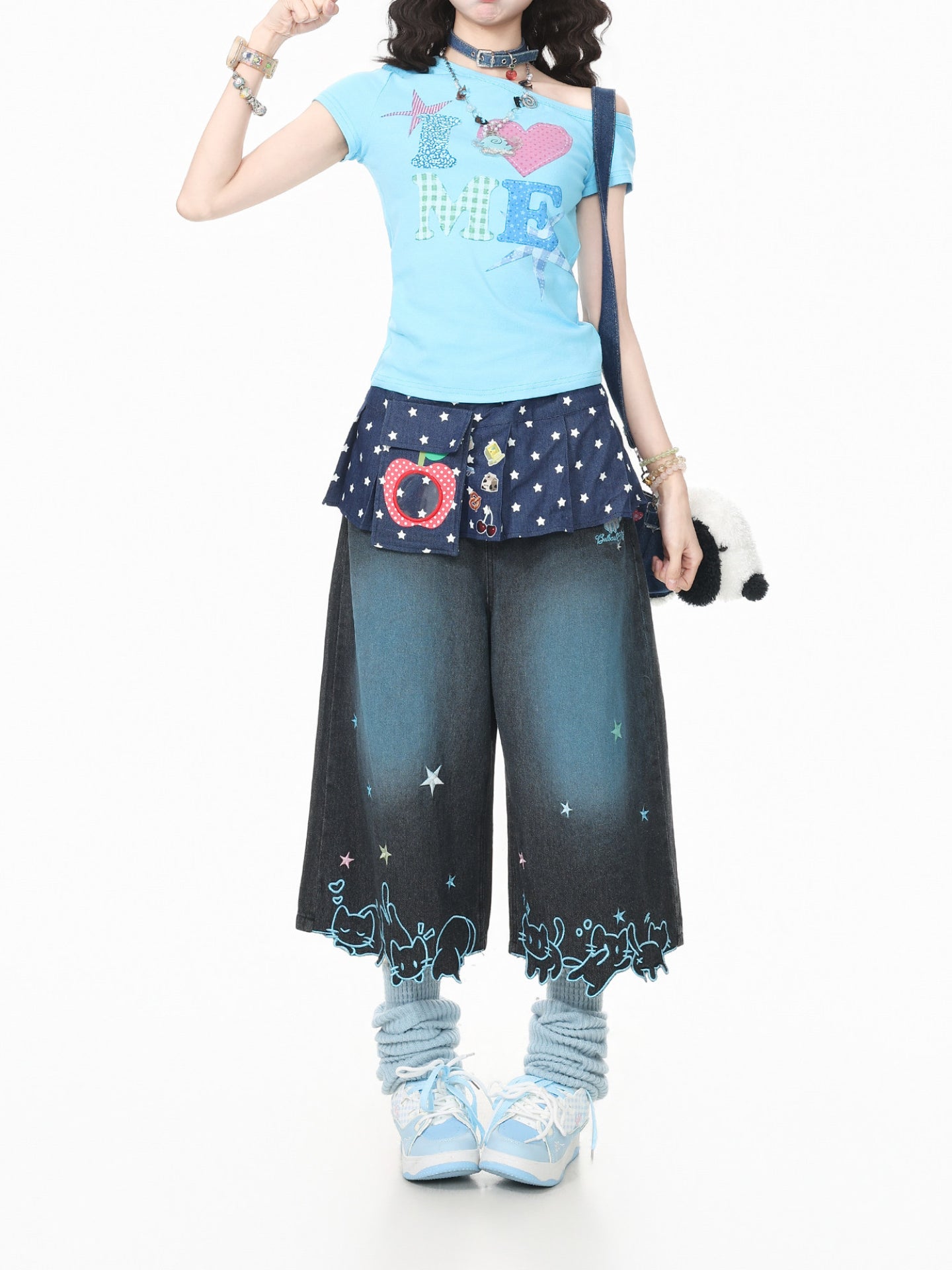 Starry Kitten Capri Jeans-Bottoms-ntbhshop