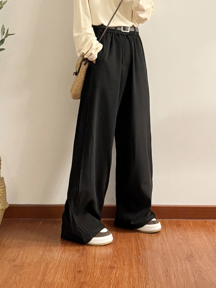 Coffee Street Drape Pleated Pants-ntbhshop
