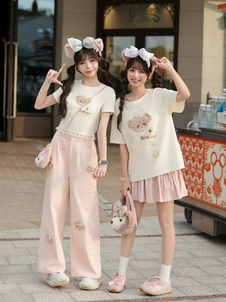 Bakery Bear Lace Tee-Tops-ntbhshop