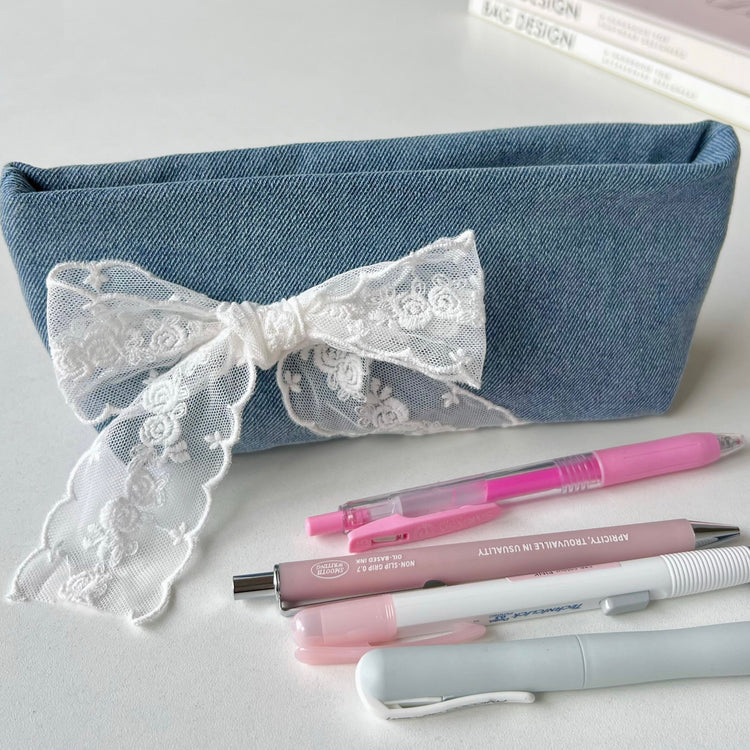 Gentle Ribbon Pencil Cases-Accessories-ntbhshop