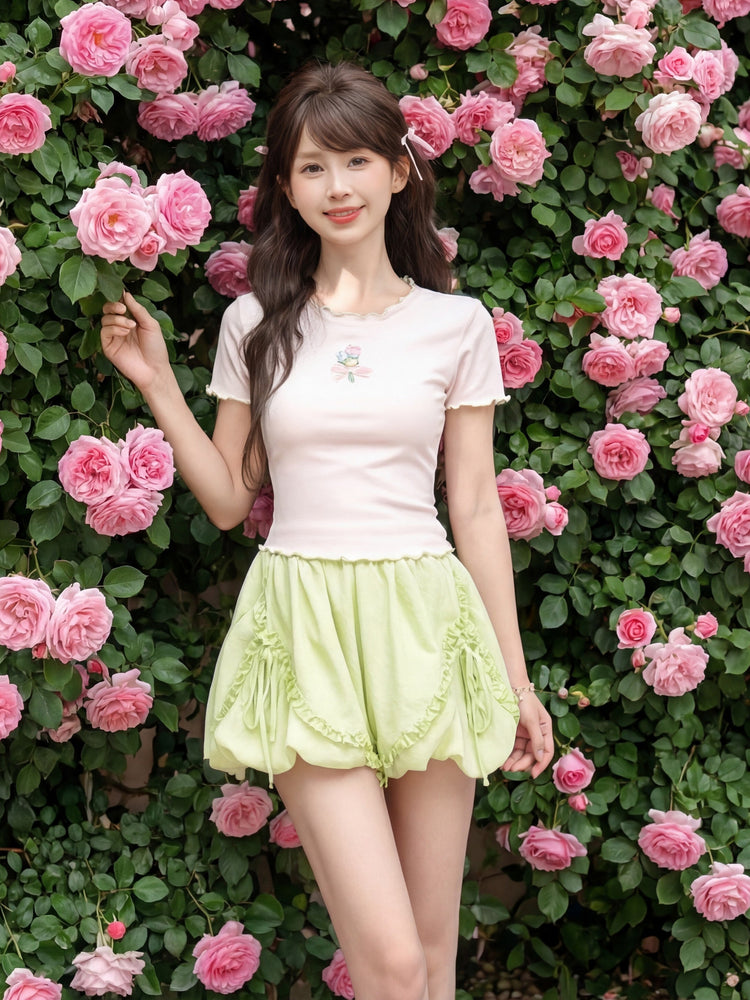Tulip Bloom Crop Tops-Tops-ntbhshop