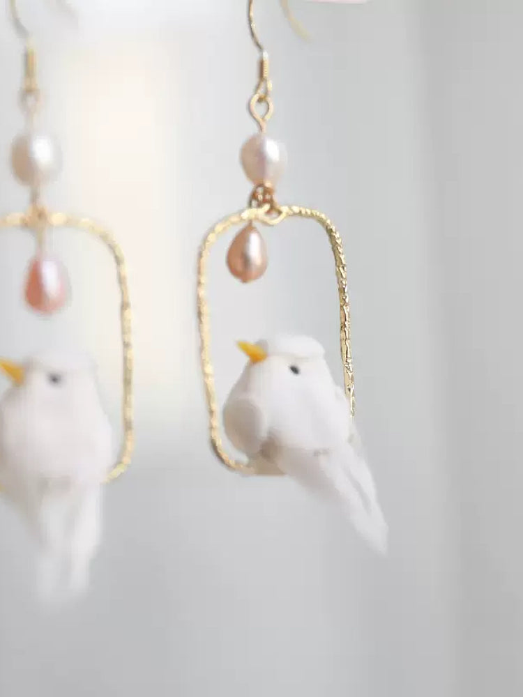 Tiny Tweet Bird Earrings & Clips-ntbhshop