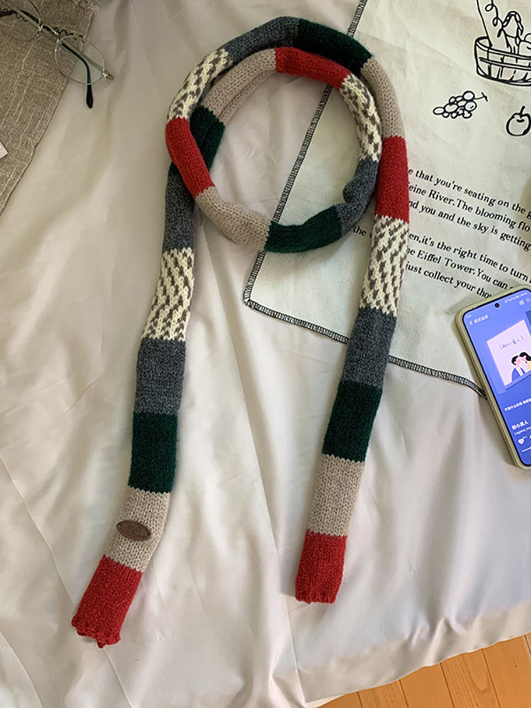 Library Afternoon Patch Knit Wraps-ntbhshop