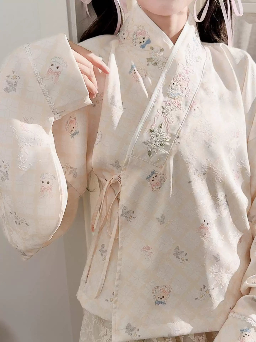 Berry Fairy Picnic Wrap Blouse-Tops-ntbhshop