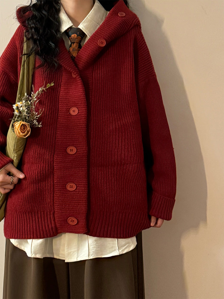 Autumn Hearth Academia Knit Hoodies-ntbhshop