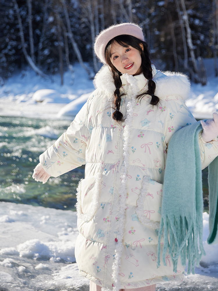 Bunny Meadow Dream Puffer Coat-ntbhshop