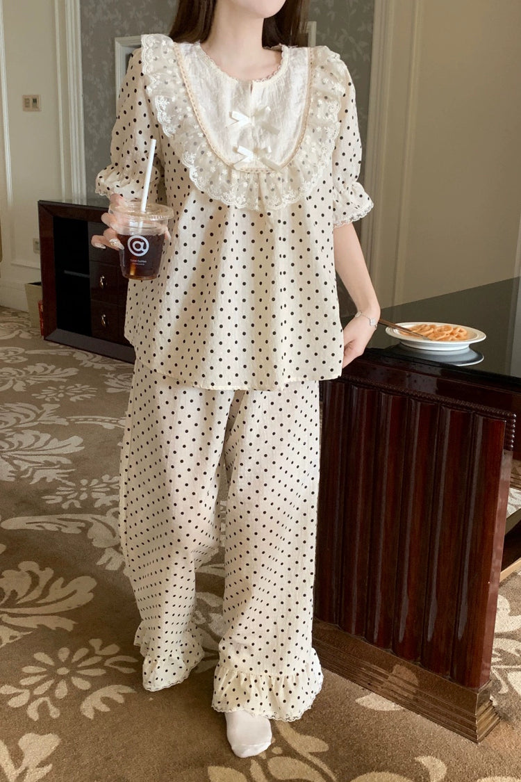 Sweet Dot Palace Pajama Sets-ntbhshop