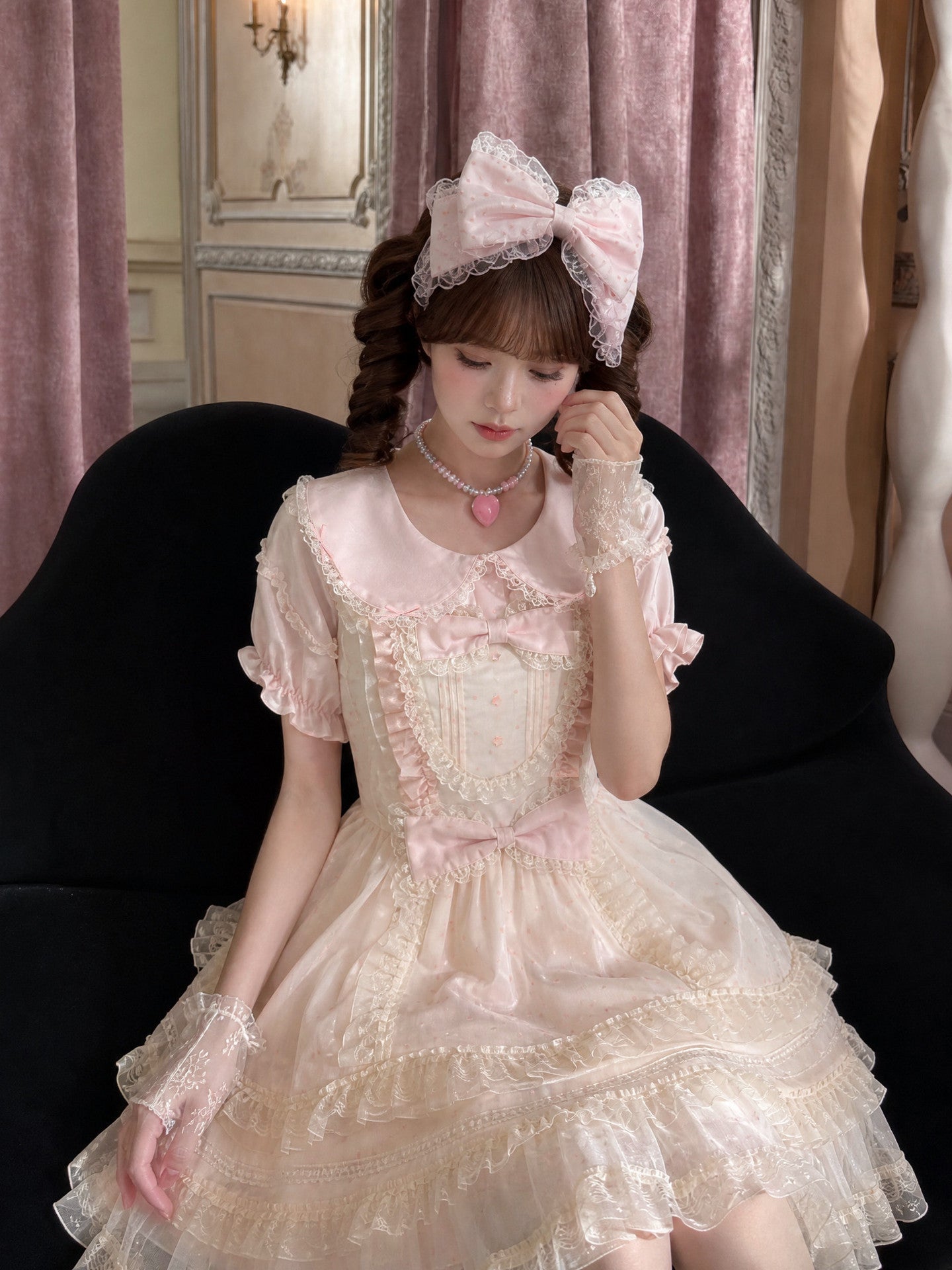 Cherry Parlor Blouse & Dress-Sets-ntbhshop