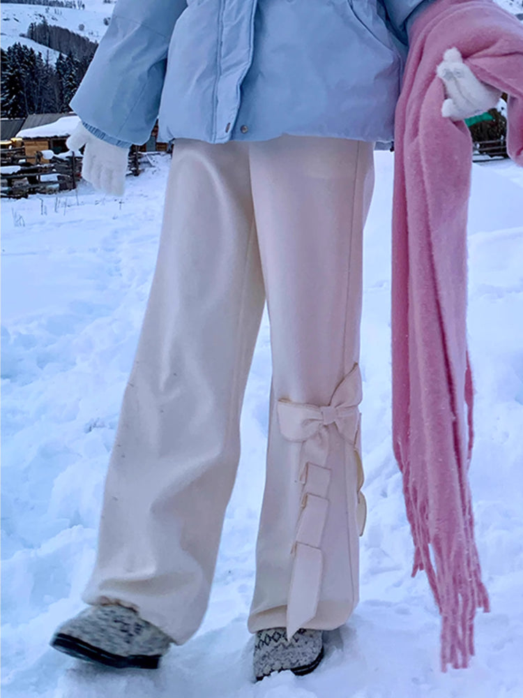 Bow Bloom Drawstring Pants-ntbhshop
