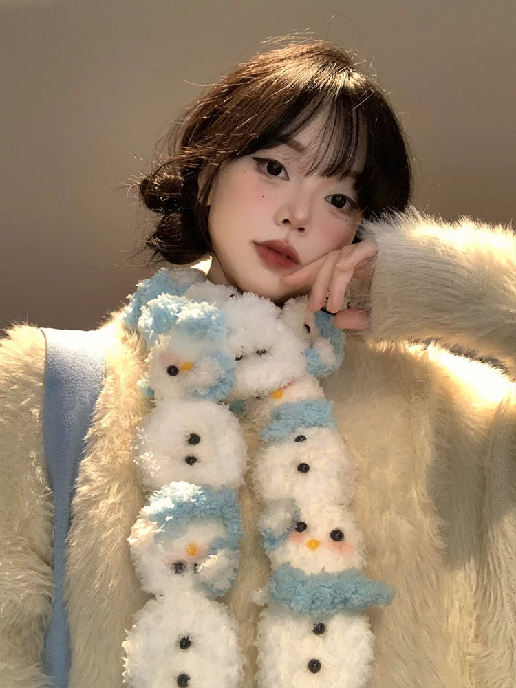 Snowman Cloud Plush Scarves-ntbhshop