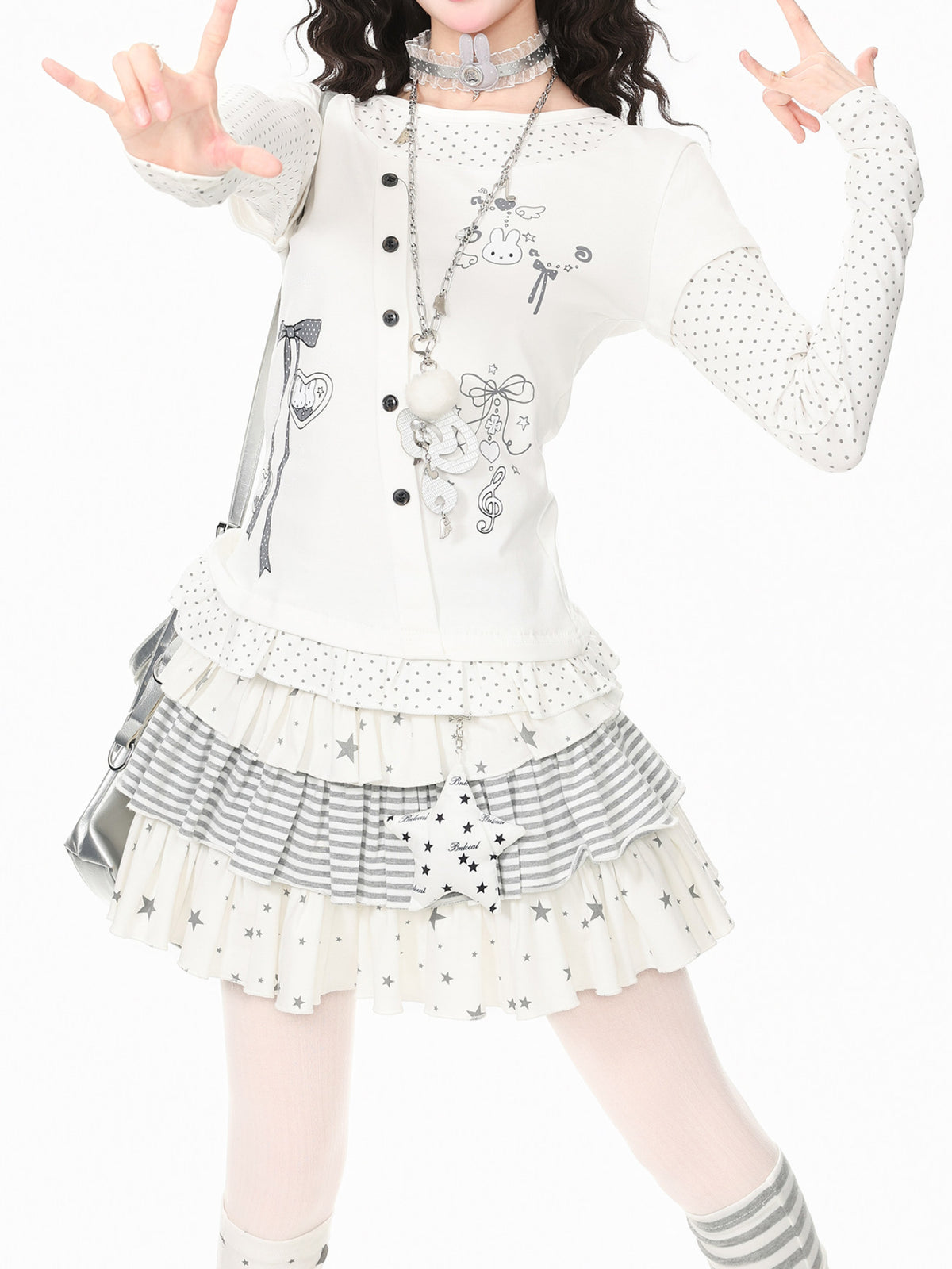 Bunny Melody Layered Tops-Tops-ntbhshop
