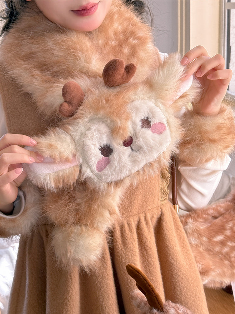 Little Deer Cozy Hug Fur Scarf-ntbhshop