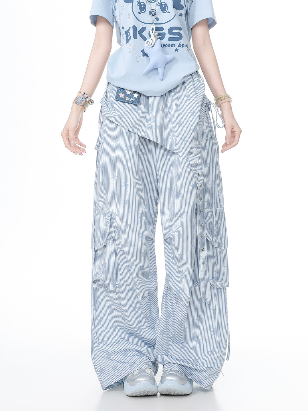 Sunday Stripe Cargo Pants-Bottoms-ntbhshop