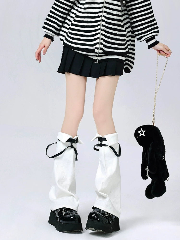 Polo Collar Belt Leg Warmers-ntbhshop
