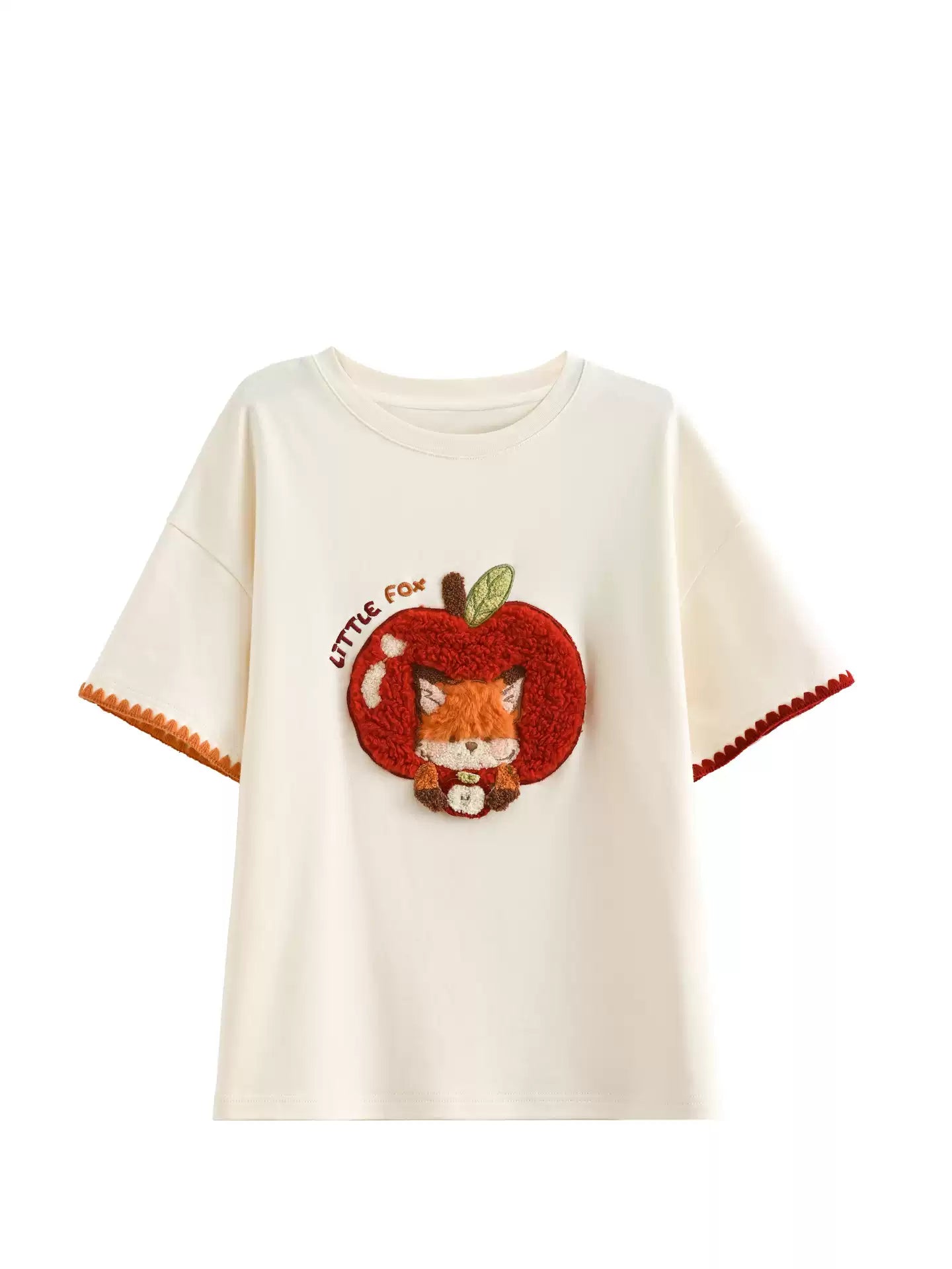 Apple Fox Crop Top & Tee-Sets-ntbhshop