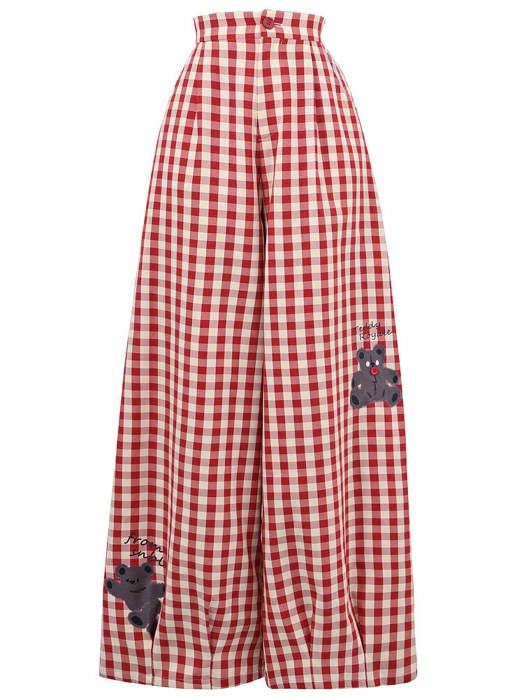 Teddy Royale Gingham Pants-Bottoms-ntbhshop
