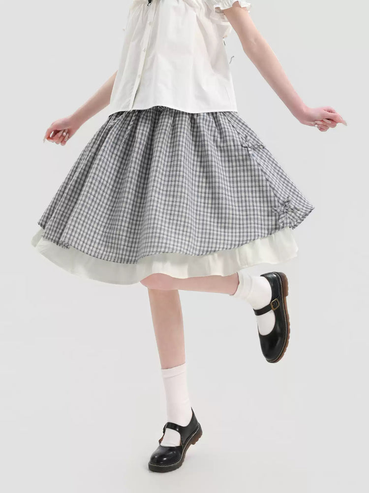 Storybook Plaid Midi Skirt-Bottoms-ntbhshop