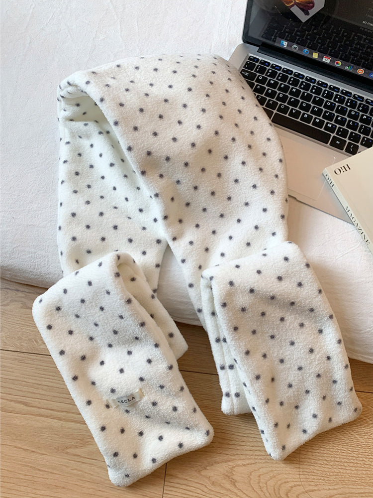 Snow Walk Polka Hood Scarf-ntbhshop