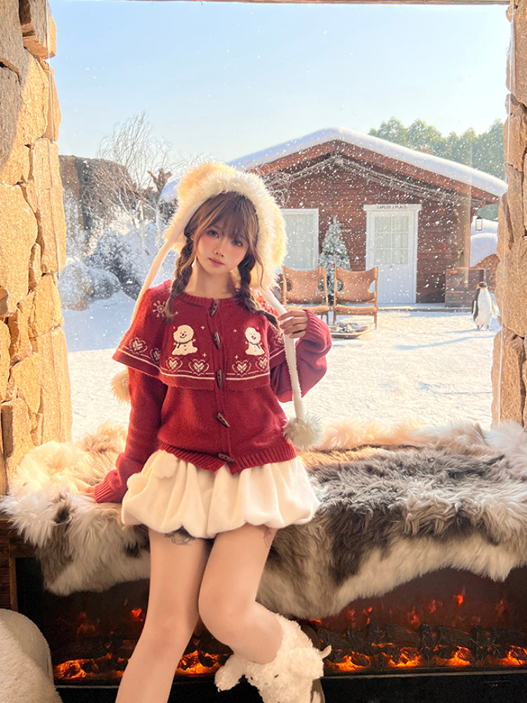 Snowball Christmas Vintage Knit Set-Outerwear-ntbhshop