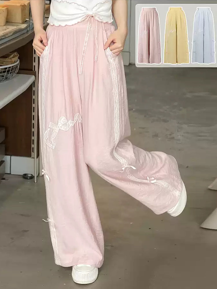 Honey Cloud Wide Pants-Bottoms-ntbhshop