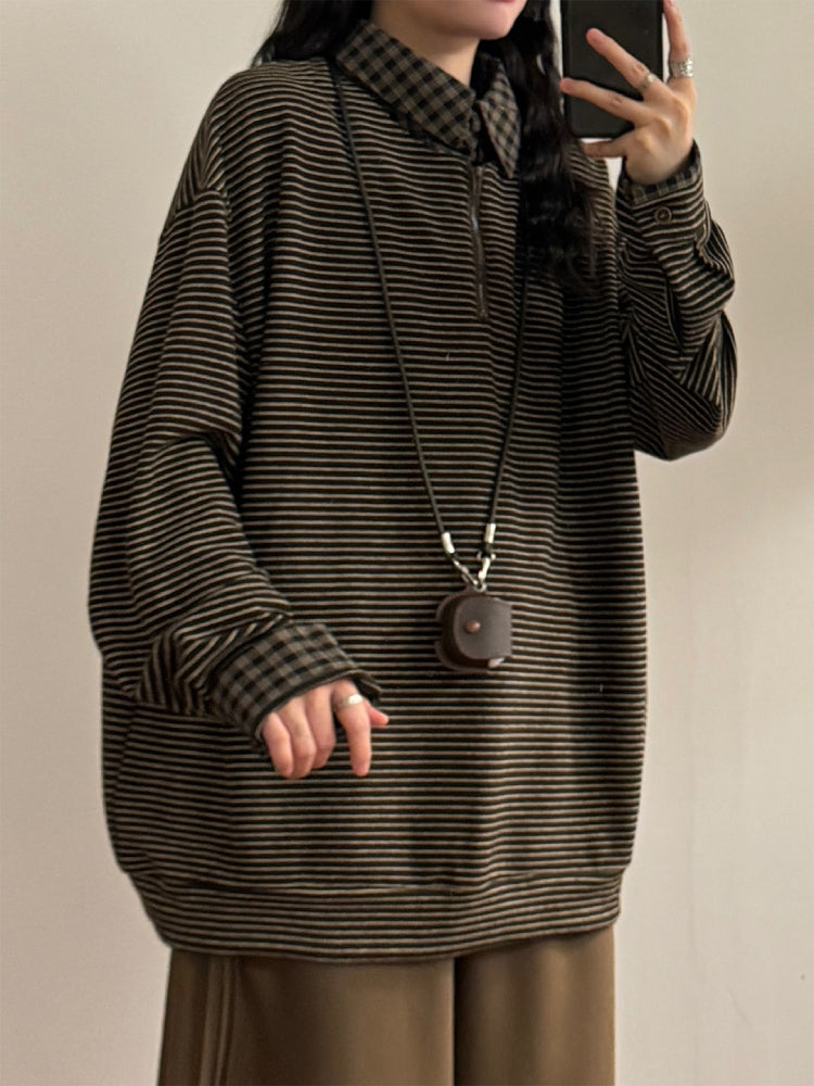 Maillard Stripe Unisex Layer Sweatshirts-ntbhshop