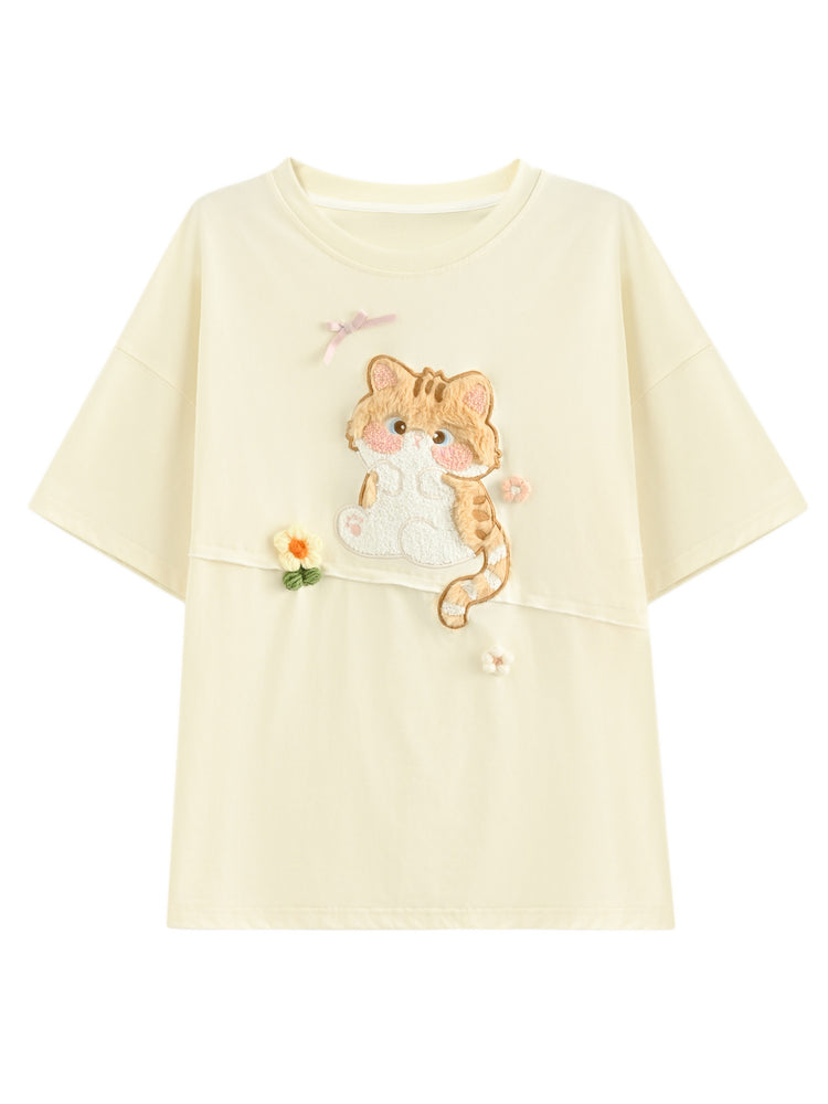 Butter Tabby Graphic Tee-Tops-ntbhshop