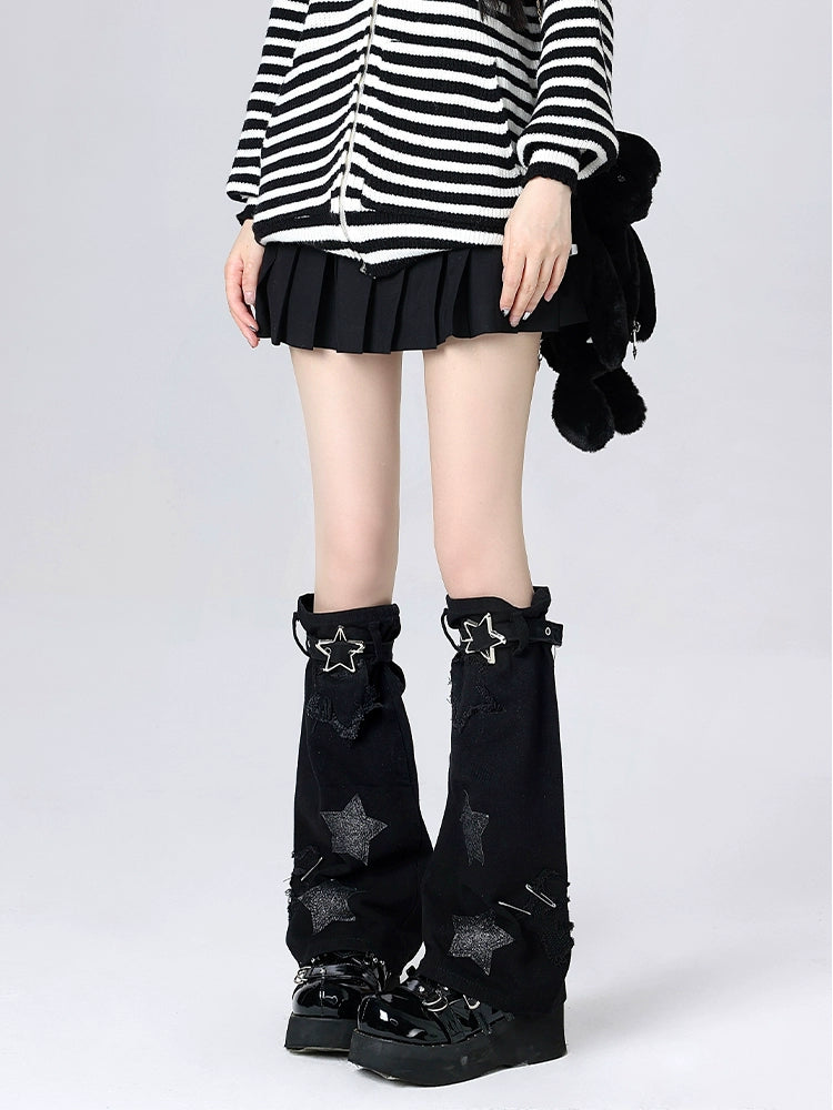 Stardust Punk Buckled Leg Warmers-ntbhshop
