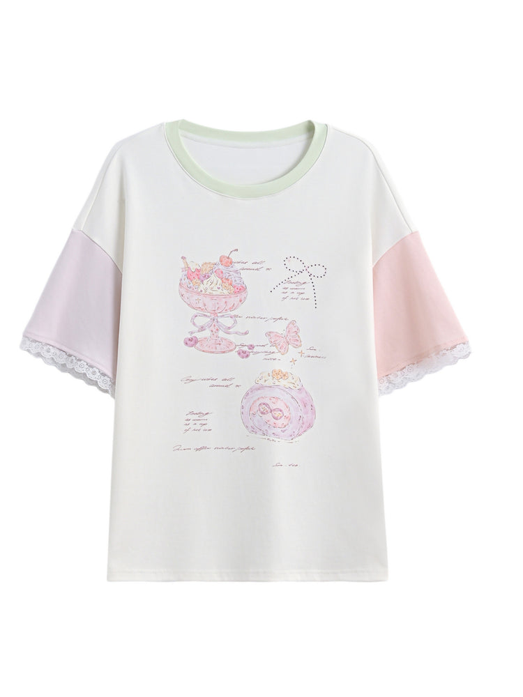 Berry Parfait Colorblock Tee-Tops-ntbhshop