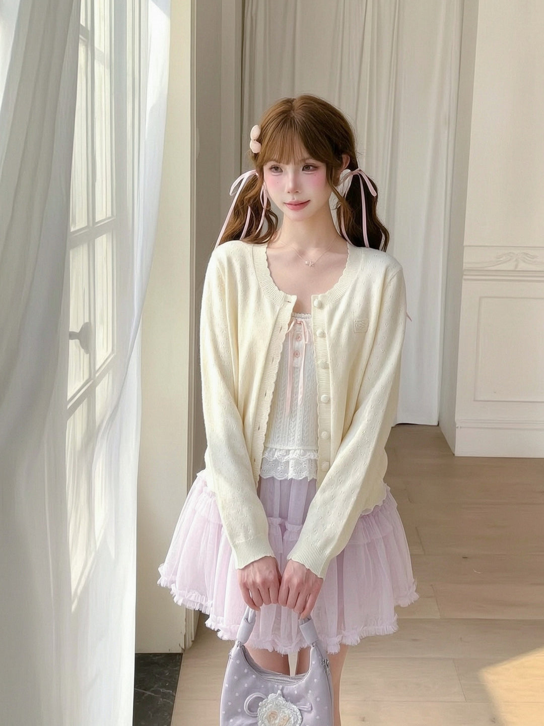 Darling Scallop Knit Cardigans-Outerwear-ntbhshop