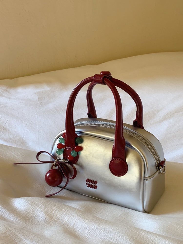 Silver Sleigh Christmas Mini Boston Bag-ntbhshop