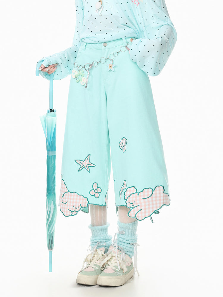 Candy Puppy Capri Pants-Bottoms-ntbhshop