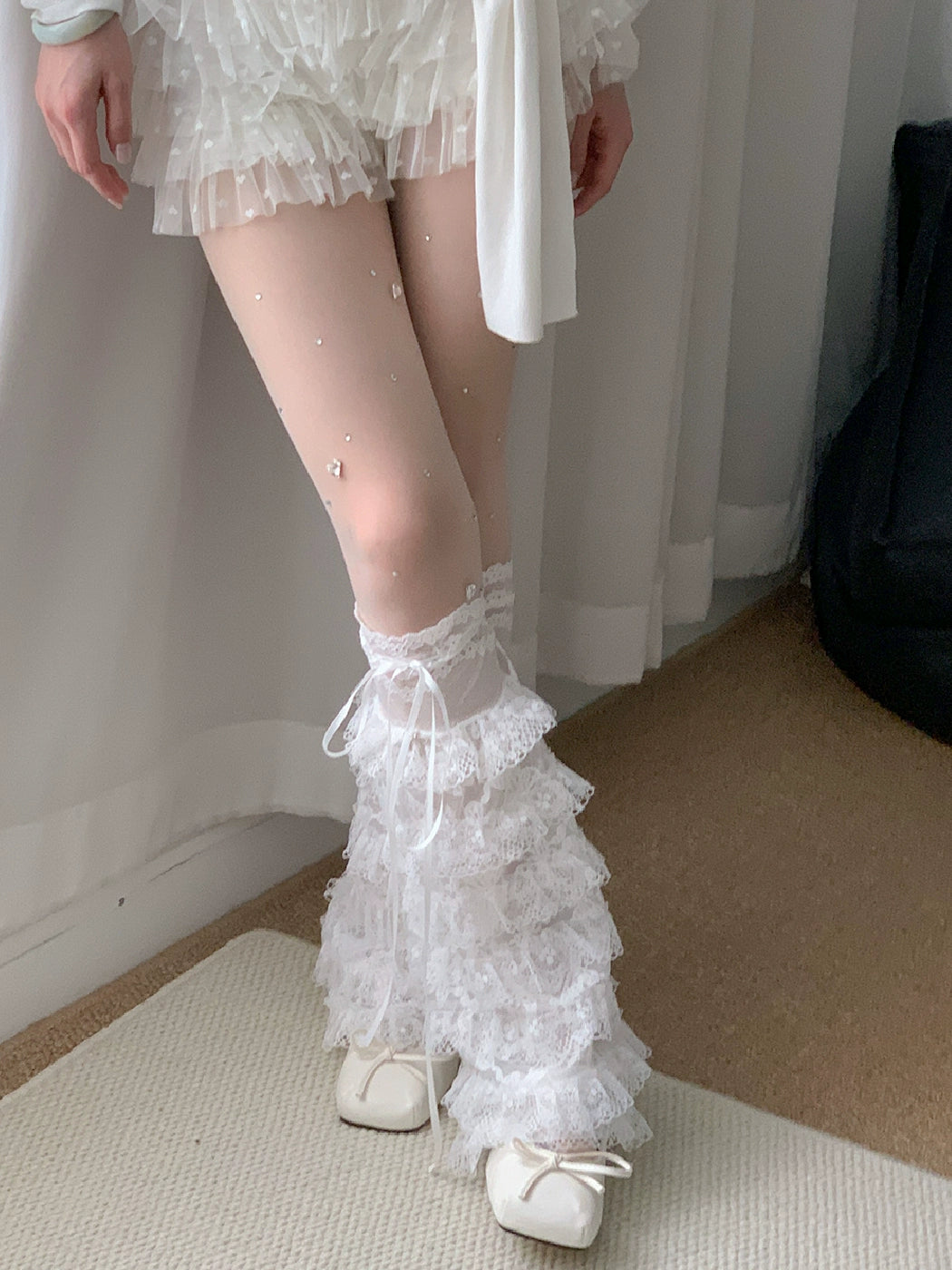 Angel Cake Lace Glitter Stockings-ntbhshop