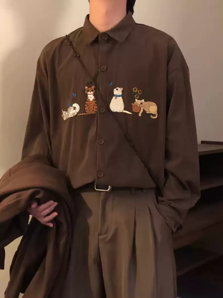 Whisker Tales Unisex Corduroy Shirts-ntbhshop