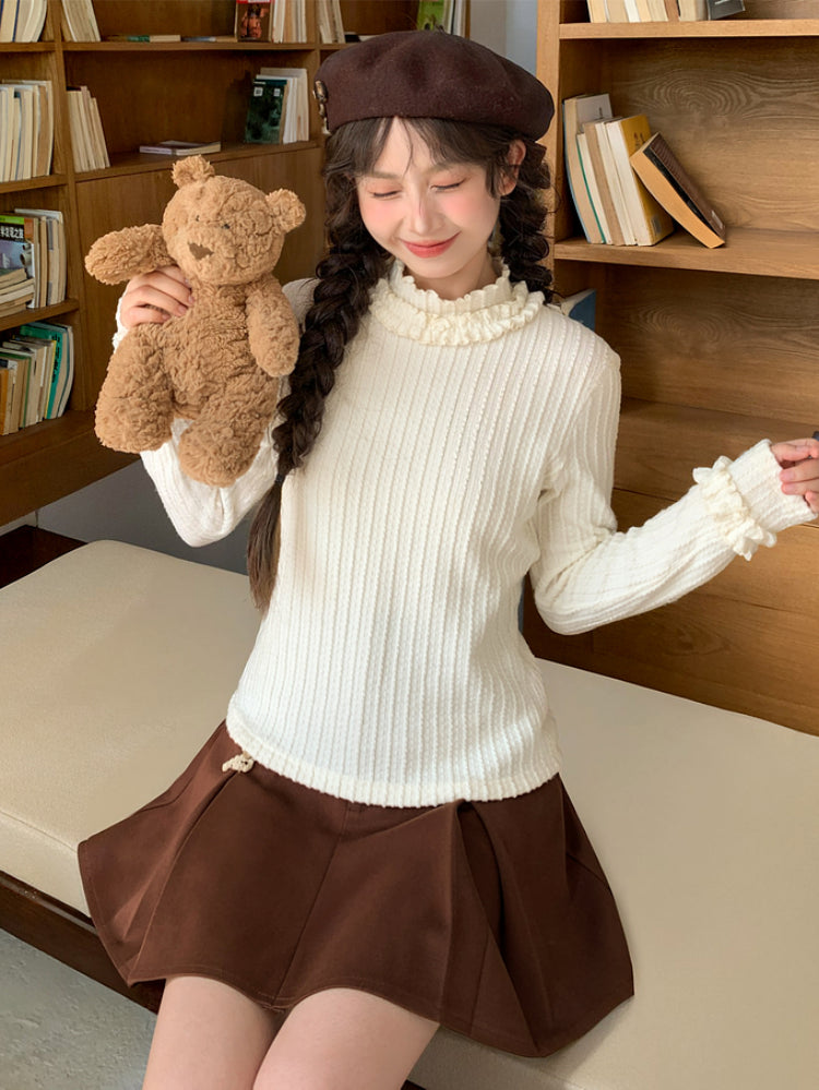 Winter Vanilla Milk Knit Base Top-ntbhshop