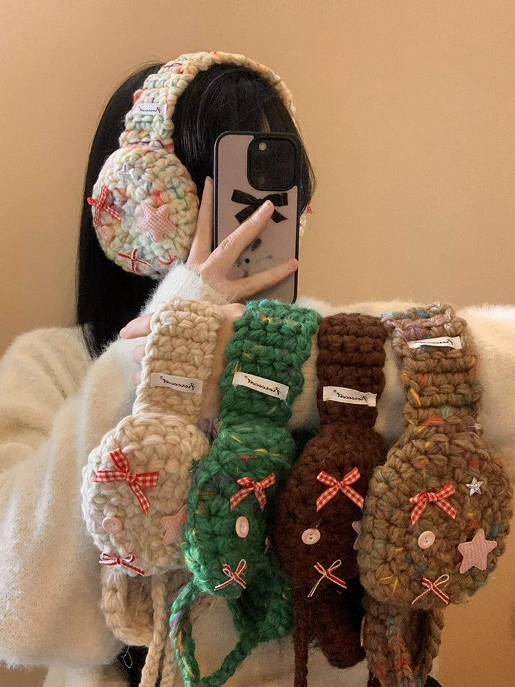 Winter Folk Cottage Knit Earmuffs-ntbhshop