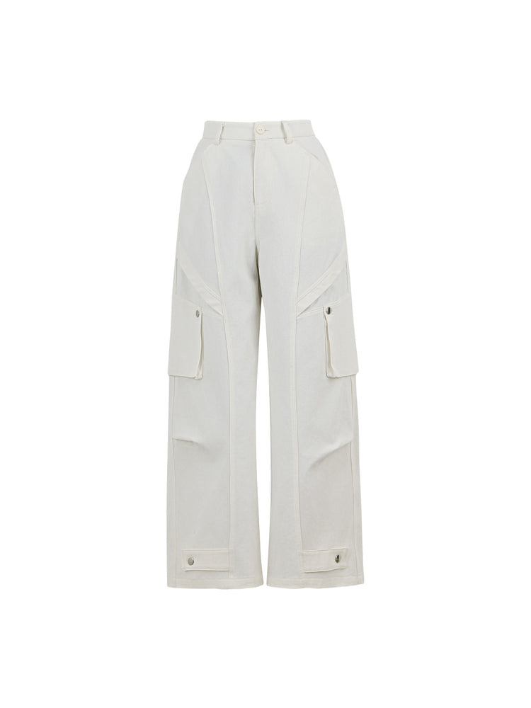 Clean Utility Cotton Pants-Bottoms-ntbhshop