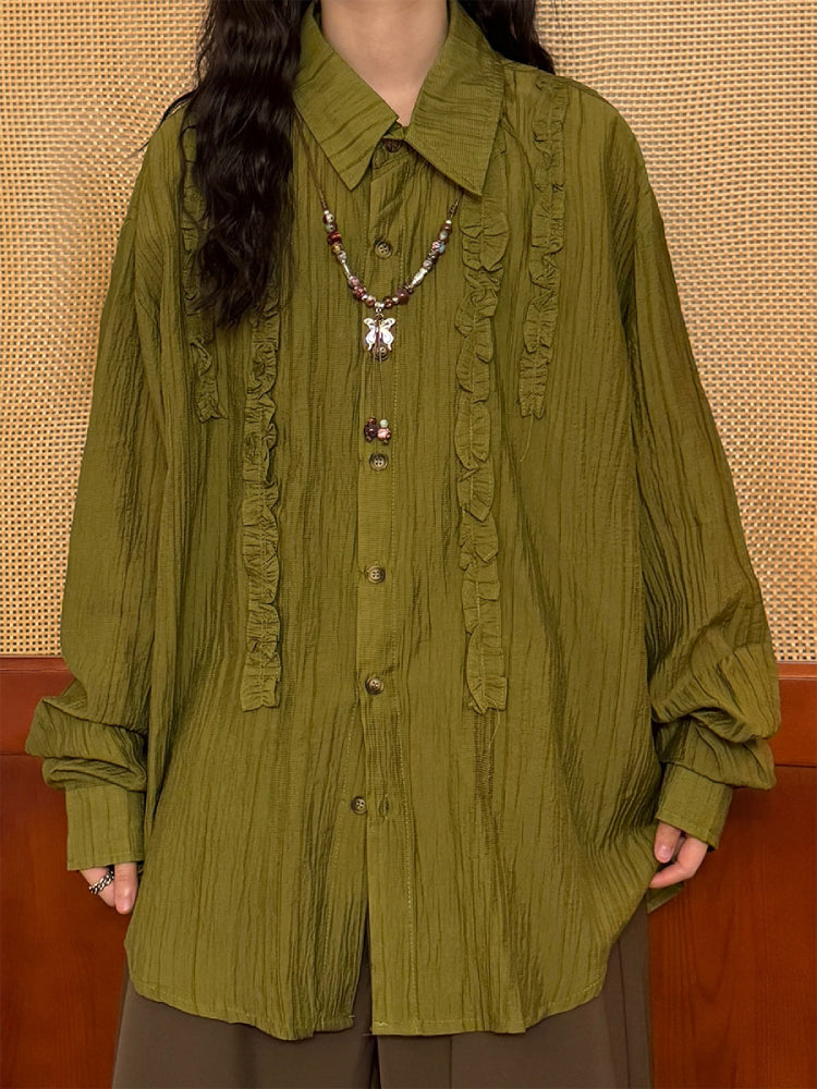 Mushroom Poem Puff Sleeve Blouses-ntbhshop