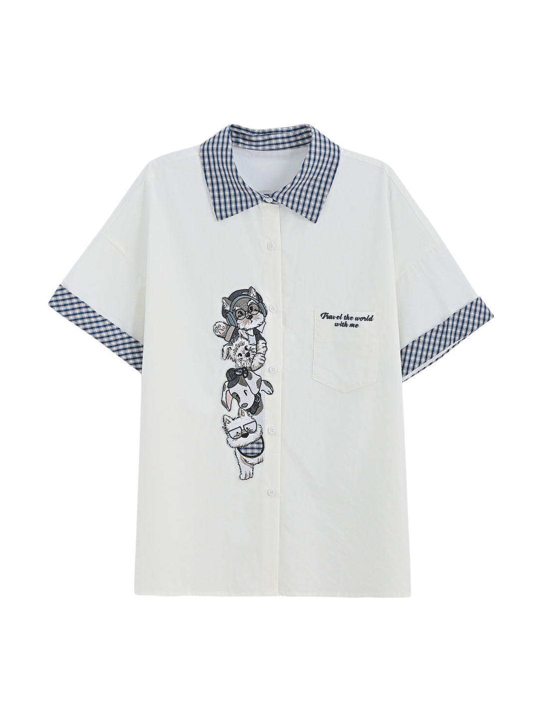 Pup Professor Patchwork Shirt-Tops-ntbhshop