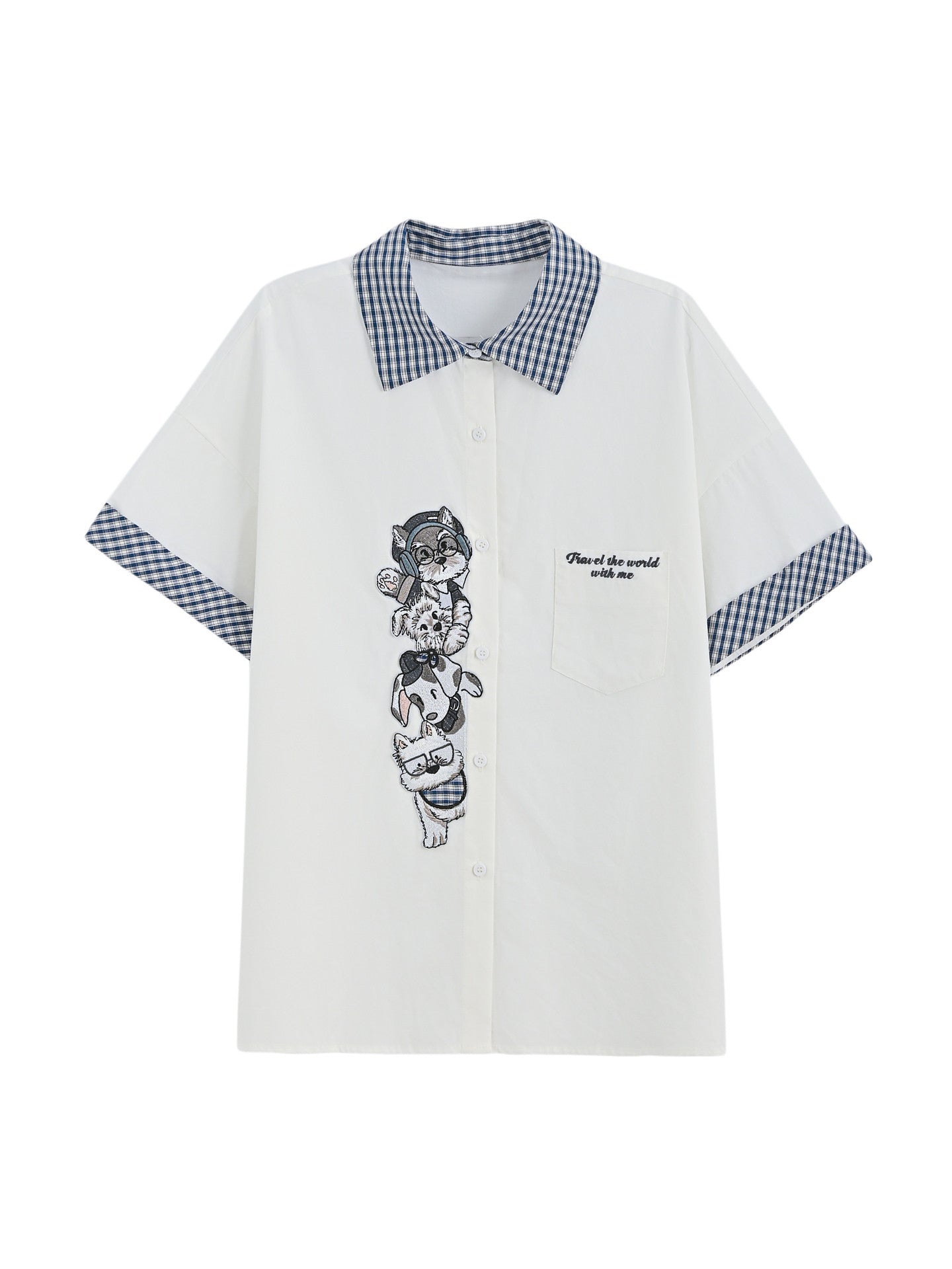 Pup Professor Patchwork Shirt-Tops-ntbhshop