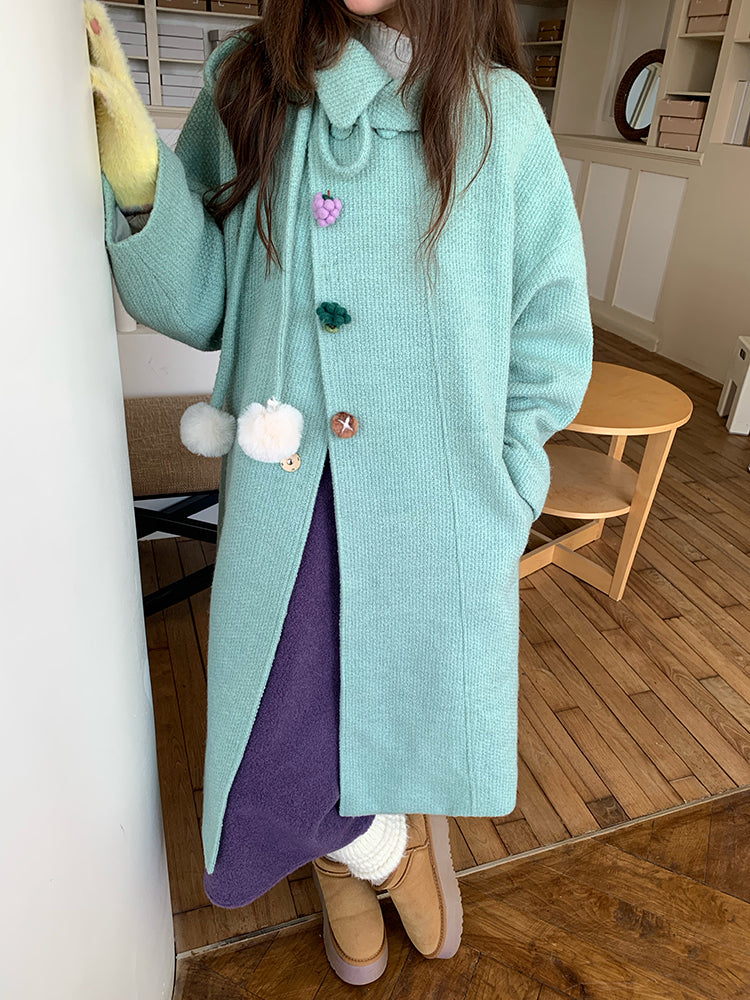 Matcha Dopamine Woolen Coat-ntbhshop