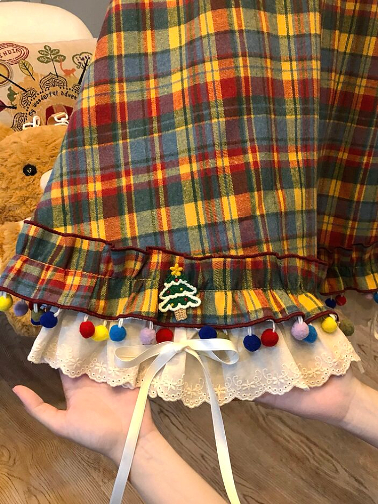 Jingle Jelly Pompom Skirt-Bottoms-ntbhshop