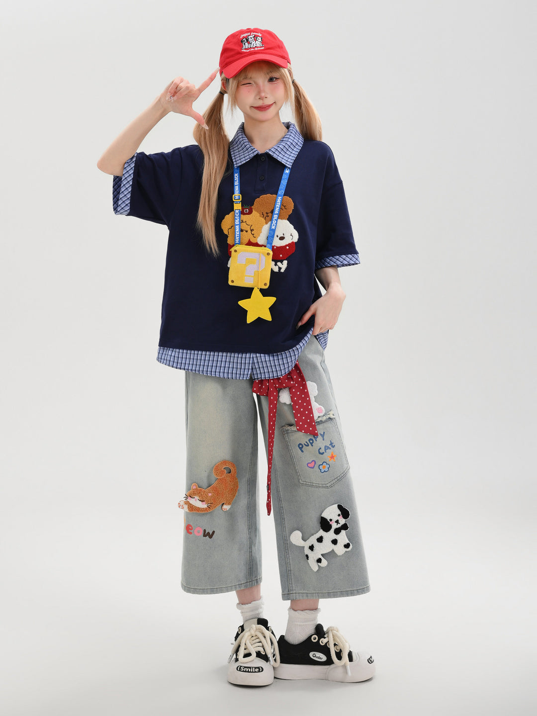 Pet Party Denim Culottes-Bottoms-ntbhshop