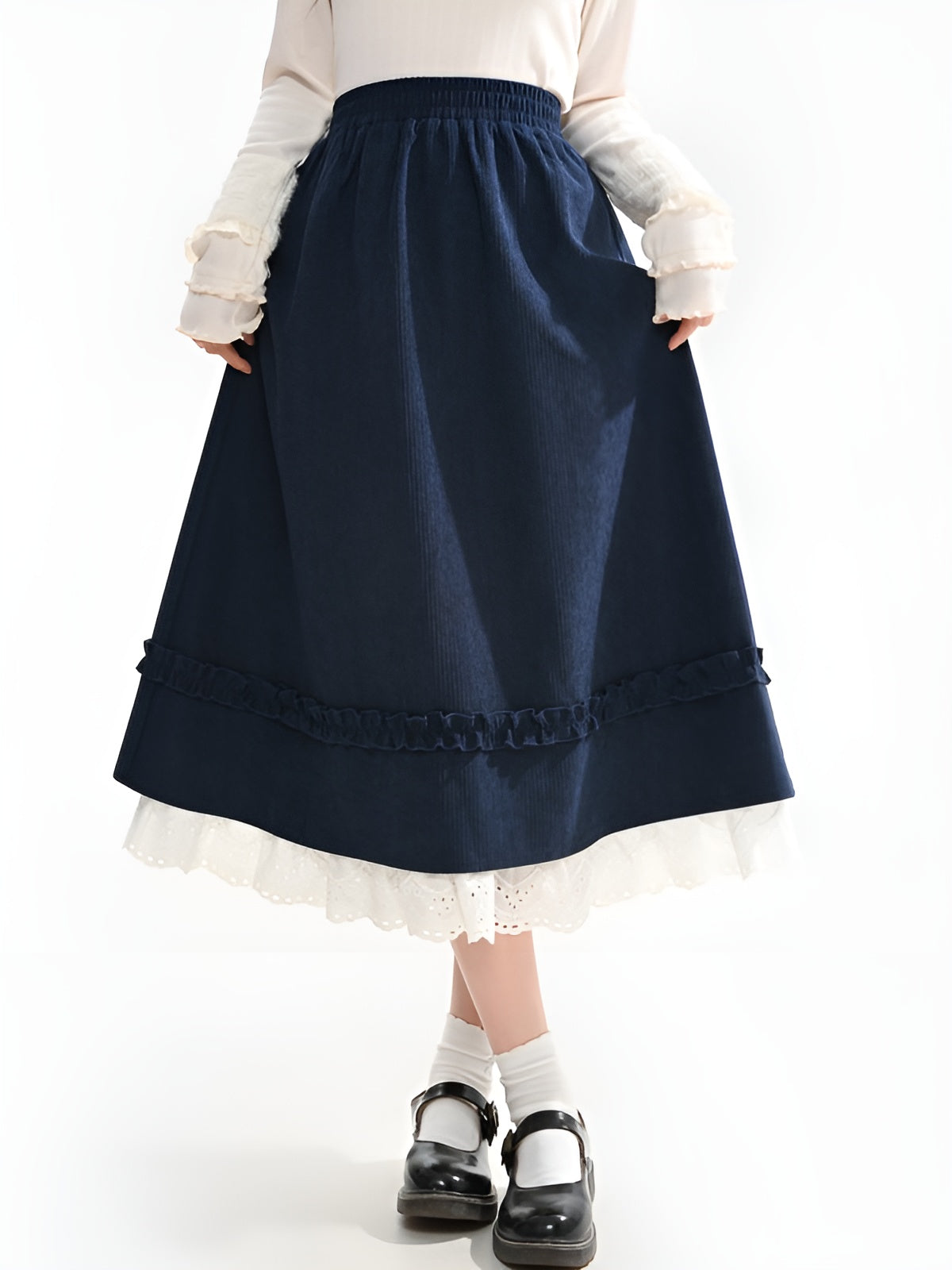 Ribbon Lace Lounge Skirts-Bottoms-ntbhshop