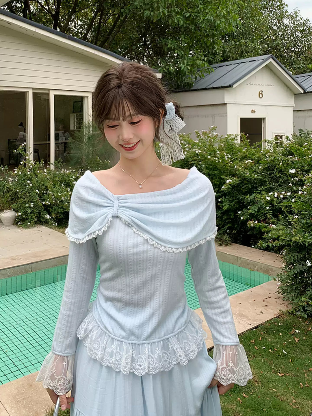 Cloud Garden Off Shoulder Top-Tops-ntbhshop